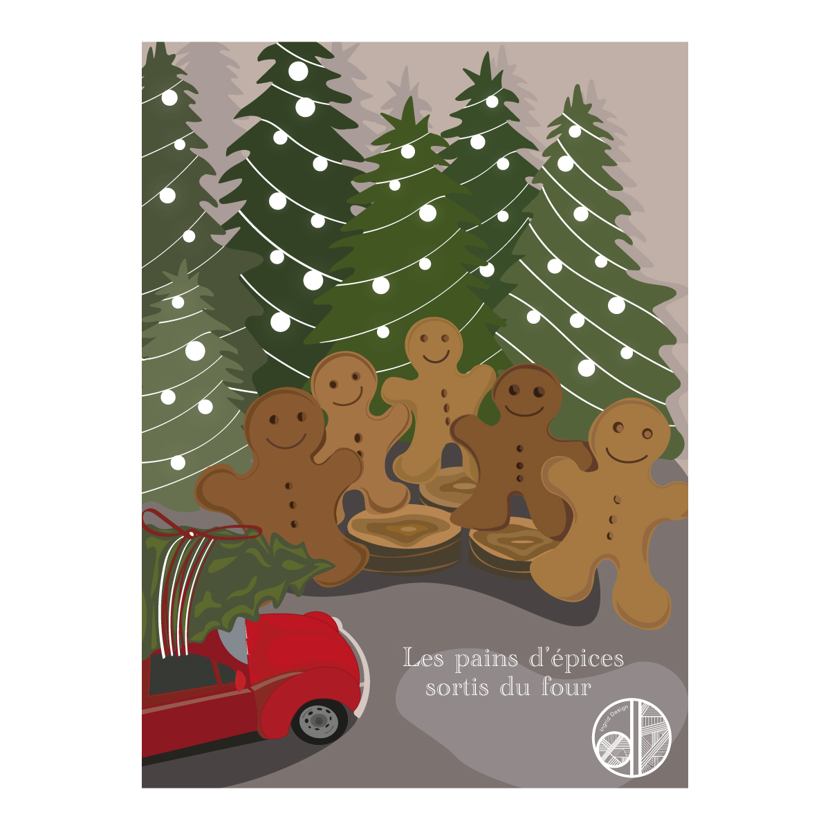 Pains d'épices Noël gâteau goûter sapins