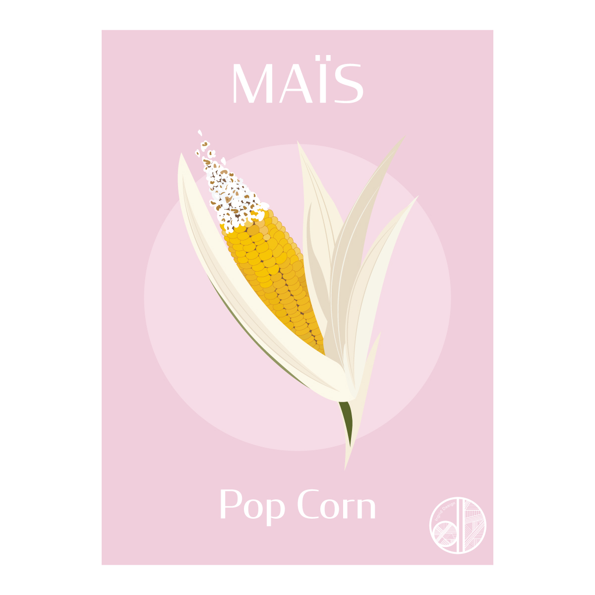 Illustration pop corn mais fête gourmandise