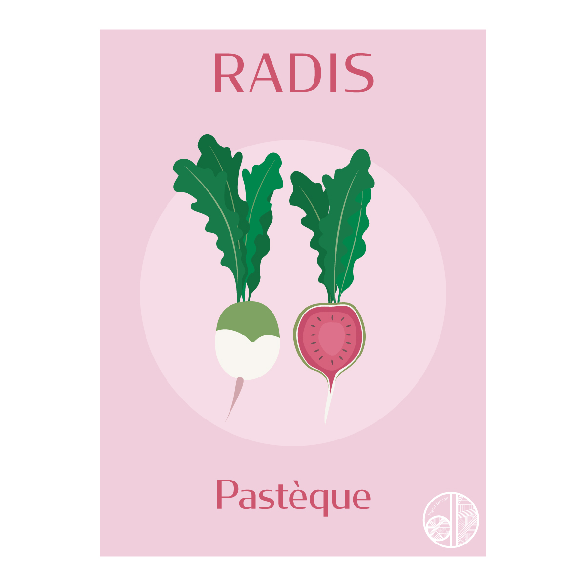 Légume radis pastèque illustration BD