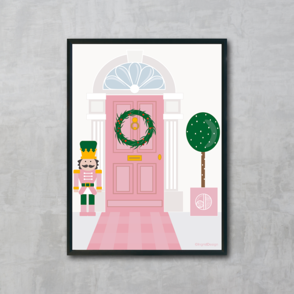 Affiche A3 porte nutcracker Noel anglais