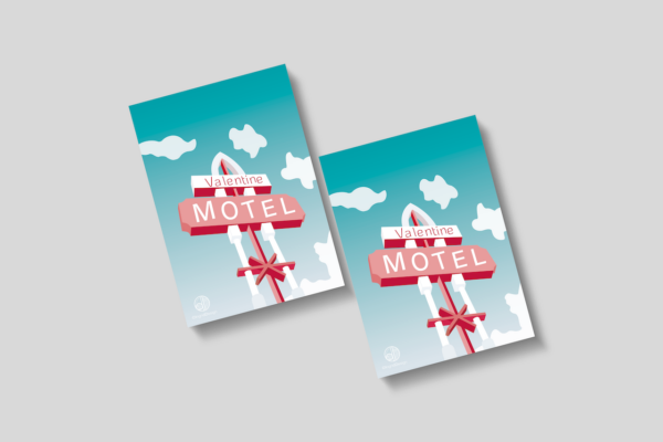 2 cartes postales Valentine motel